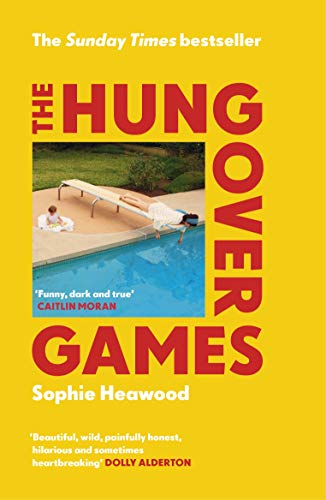 Book cover: āThe Hungover Gamesā with a woman falling into a pool.