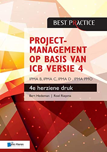 Book cover with red and orange geometric design, titled "Project Management Op Basis Van ICB Versie 4".