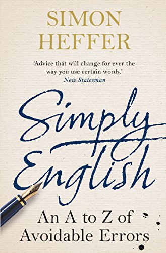 Book cover: “Simply English” with calligraphy and a pen illustration.