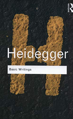 Book cover: "Heidegger, Basic Writings" with textured letter "H".