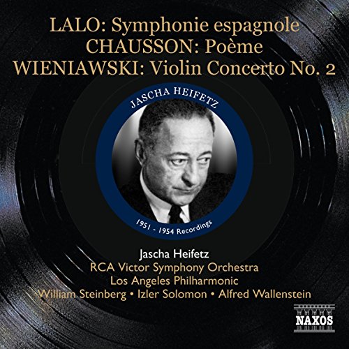 CD cover featuring portrait of violinist Jascha Heifetz, dark blue background.