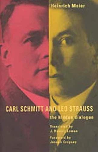 Book cover featuring portraits of Carl Schmitt and Leo Strauss.