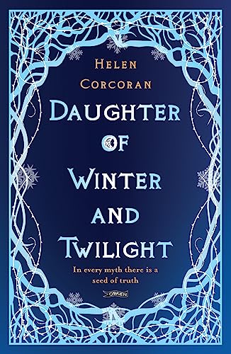 Book cover: dark blue with icy white swirling branches and title text.