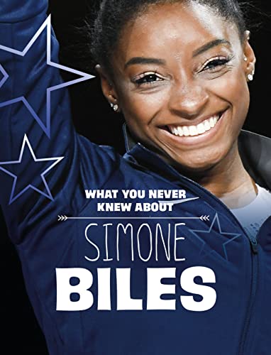 Book cover featuring a smiling Simone Biles against a dark background with star graphics.