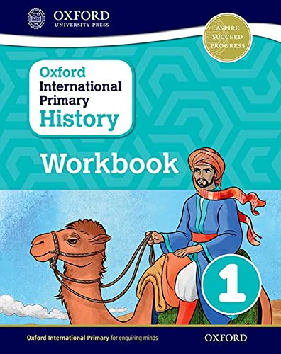 Workbook 1 cover: camel, traveler, and number one in a circle.