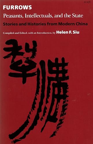 Red book cover with black Chinese characters and English title "Furrows: Peasants.