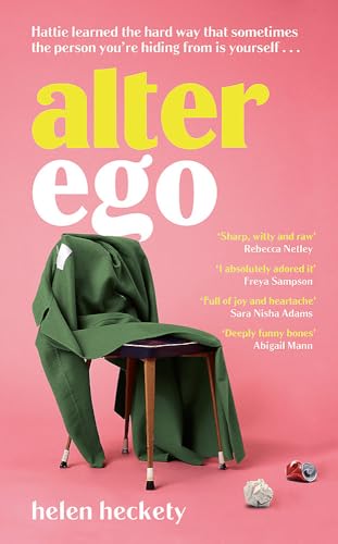 Book cover: "Alter Ego" with draped green fabric over a chair.