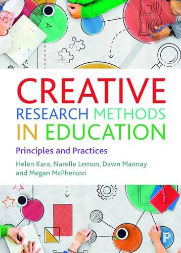 Book cover for Creative Research Methods in Education featuring colorful abstract diagrams and people.
