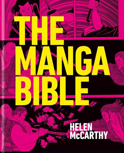 Book cover: "The Manga Bible" with pink and black manga panels.