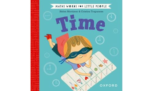 Book cover with illustration of a child and clocks, titled "Time".