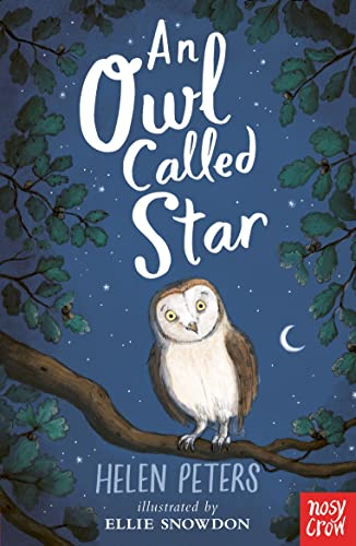 Book cover featuring an illustrated owl perched on a branch under a crescent moon.