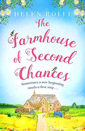Book cover: farmhouse illustration with title “The Farmhouse of Second Chances.”