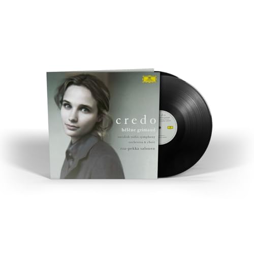 Vinyl record and album cover featuring pianist Hélène Grimaud’s portrait.