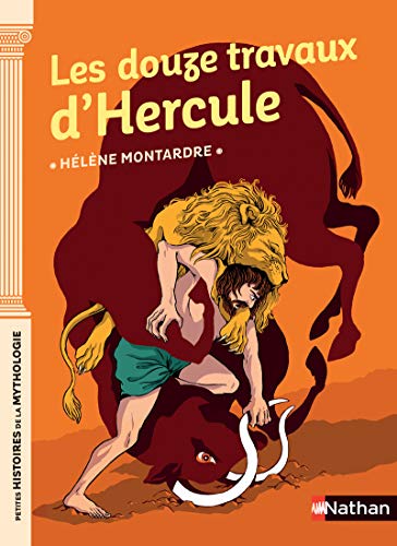 Book cover: Hercules wrestling the Cretan Bull, illustrated in comic style.