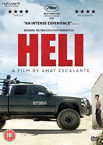 DVD cover for “Heli” featuring a truck and a man standing near a wall.