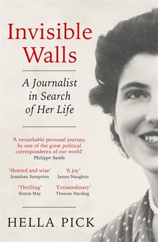 Book cover: "Invisible Walls" by Hella Pick, featuring a portrait of the author.