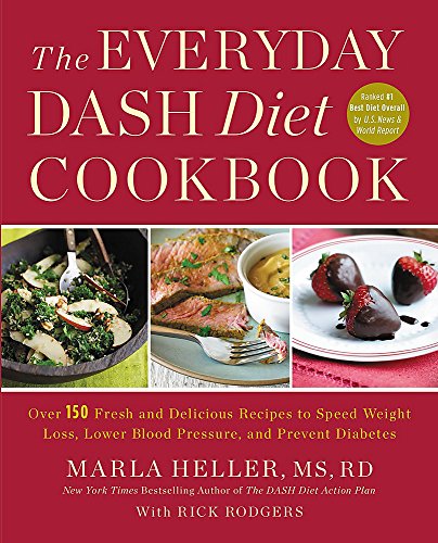 Cookbook cover featuring salad, meat, and chocolate-covered strawberries.