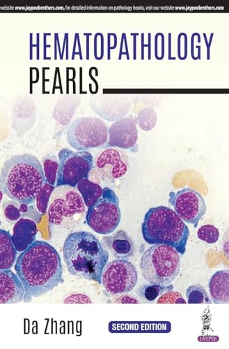 Book cover: “Hematopathology Pearls” with microscopic blood cell images.
