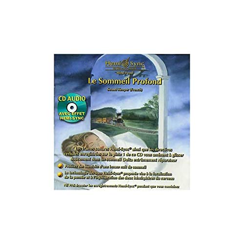"Hemi-Sync Sound Sleeper CD case with serene landscape and sleeping woman illustration."