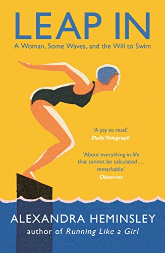 Book cover of "Leap In" featuring a woman in a black swimsuit diving into water.