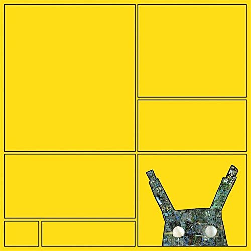 Yellow album cover with a fragmented, robotic-looking animal head.