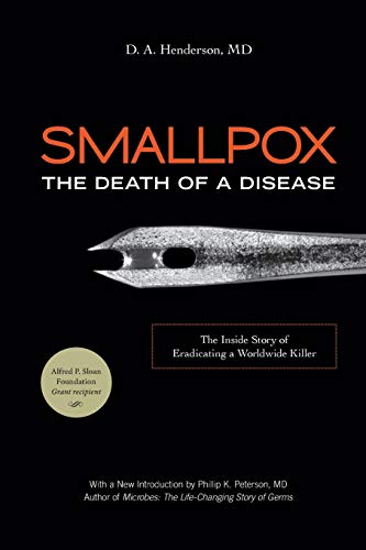 Book cover for "Smallpox" featuring a quill and red title text.