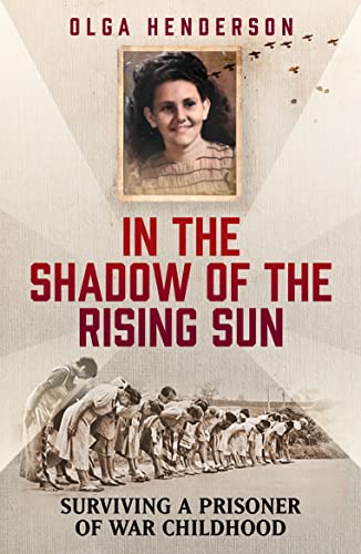 Book cover with a woman's portrait and a line of bowing prisoners.