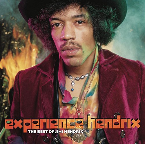 Jimi Hendrix portrait with psychedelic background and album title text.