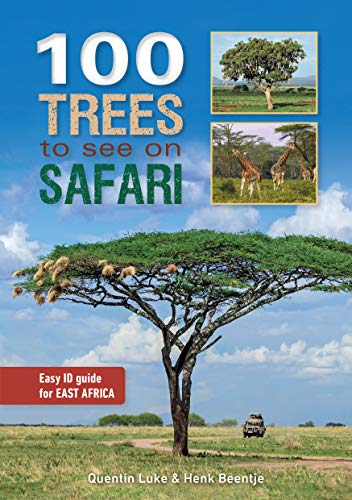 Book cover: “100 Trees to See on Safari,” featuring trees and giraffes.