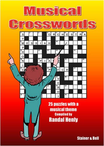 Book cover featuring a crossword puzzle and a conductor illustration.