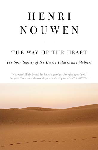 Book cover with author Henri Nouwen, title, and desert landscape image.