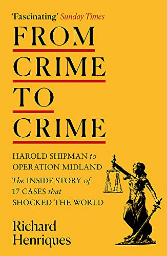 Book cover: “From Crime to Crime” with scales of justice imagery.