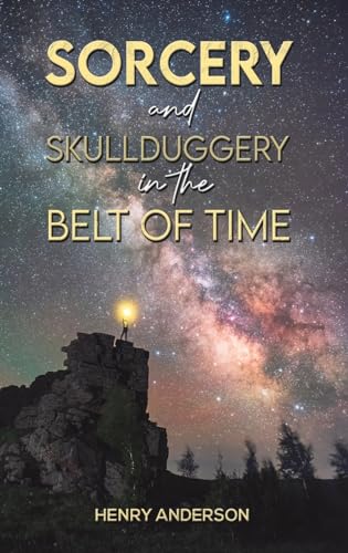 Book cover: starry nebula background, silhouette of figure on rocks.