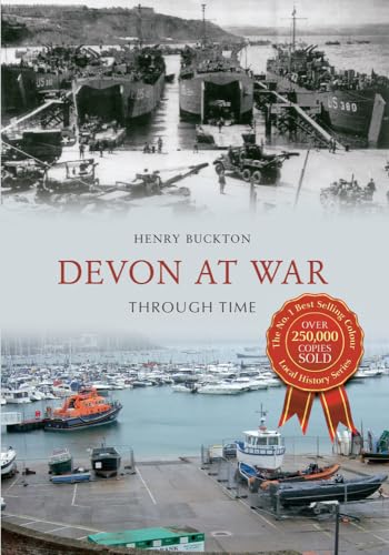 Book cover: "Devon At War Through Time" with historical and modern harbor scenes.