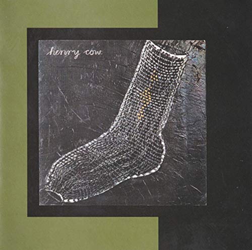Henry Cow "Unrest" CD cover: a dark, textured image of a sock.