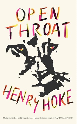 Book cover: "Open Throat" by Henry Hoke, with abstract black and yellow bird image.