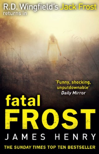 Book cover: “Fatal Frost” featuring a lone figure in a misty landscape.