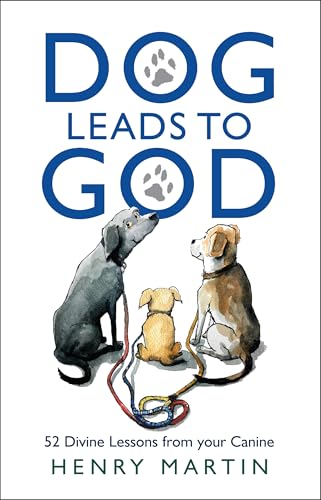 Book cover with watercolor illustrations of three dogs and paw prints.
