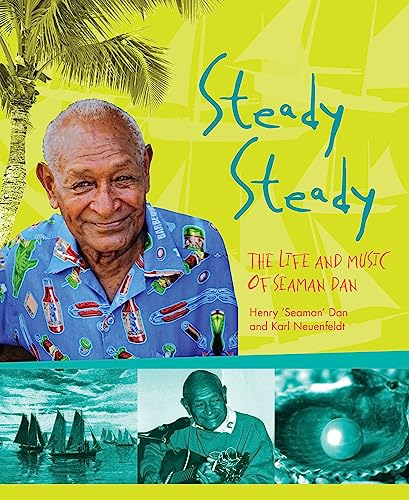 Book cover featuring portrait of elderly man with tropical background.