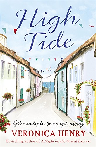 BookCH book cover featuring a narrow coastal street with white houses and bunting.