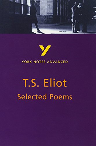 Purple book cover with yellow text: “T.S. Eliot Selected Poems”.