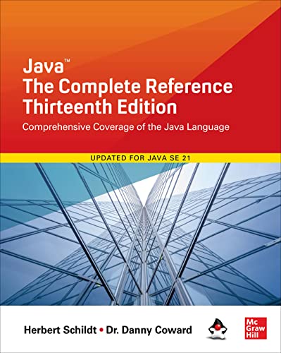 Red book cover, “Java: The Complete Reference, Thirteenth Edition.”