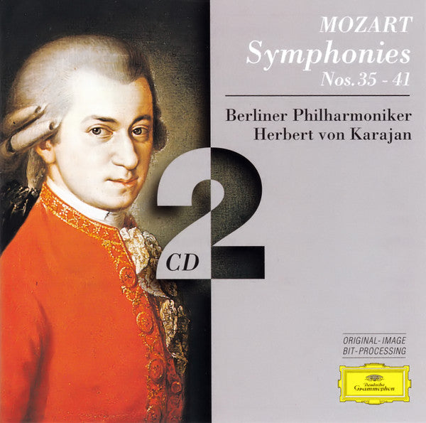 CD cover featuring Mozart portrait, text, and a large number two.