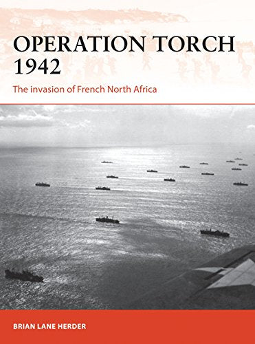 Book cover depicting a naval fleet at sea, titled "Operation Torch 1942".