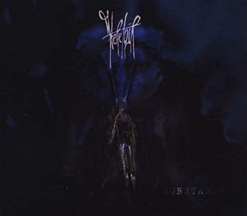 Dark blue album cover with a ghostly figure and stylized white band logo.