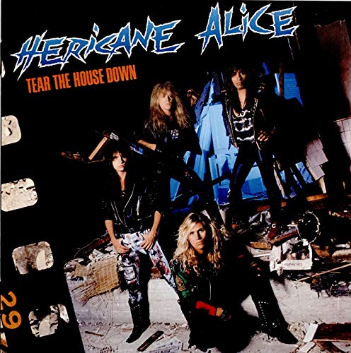 1980s rock band Hericane Alice album cover with four musicians.