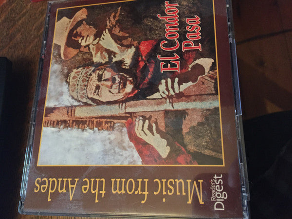 Close-up of a vinyl record cover with figures and text in sepia tones.