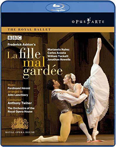 Blu-ray cover for “La Fille Mal Gardée” ballet featuring dancers in performance.