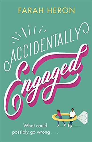 Book cover: “Accidentally Engaged” with illustration of couple in a ring.