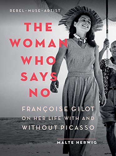 Book cover: black and white photo of Françoise Gilot with red title text.